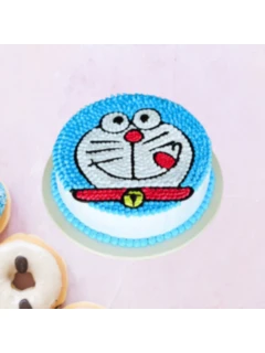 Doraemon Face Cartoon Cake